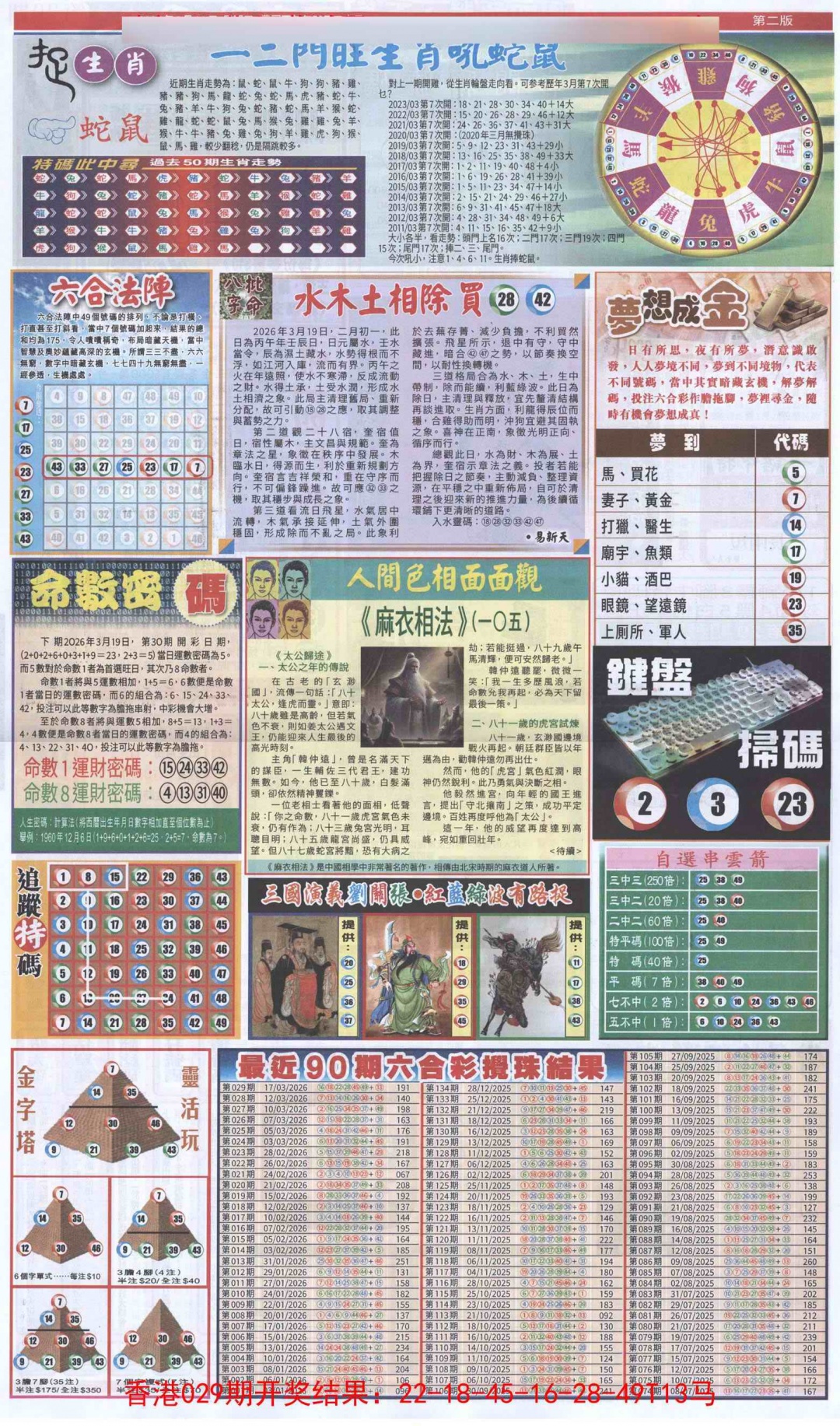 030期新报跑狗-2(背面)[图]